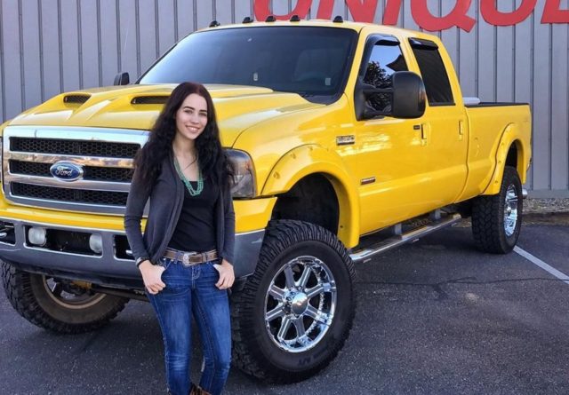 Shroyer with Her F-350