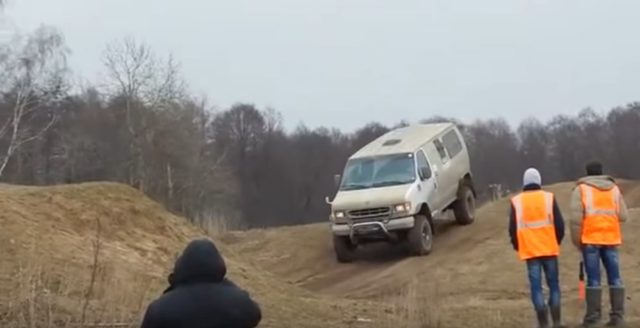 Ford E-Series Van Heading to Jump