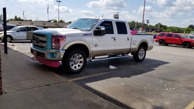 F-250 with Car lashes