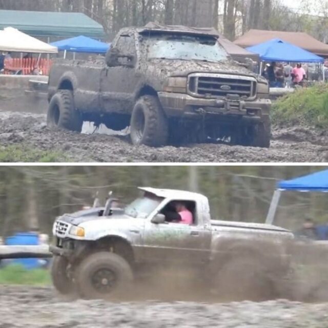 Ford Trucks of All Shapes and Sizes Flex in the Pit: Muddy Monday