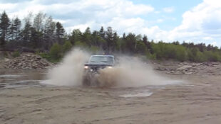 Natescamp youtube off-roading OBS Ford F-150 through mud and water