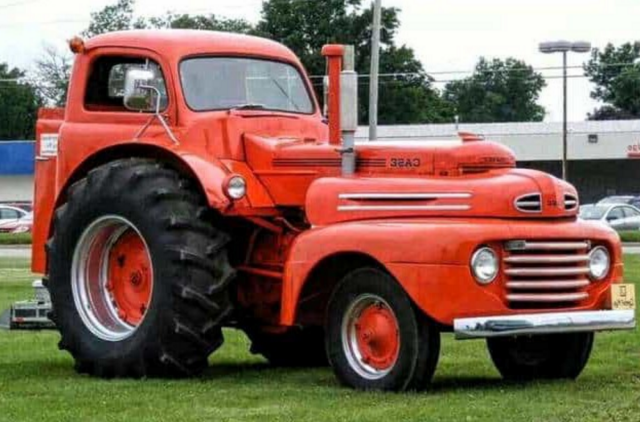 1948 Ford F1 1949 Case Tractor Combo