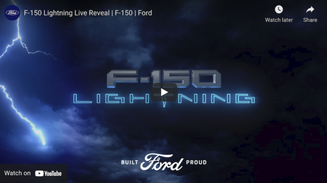 Watch the F150 Lightning Launch Right HERE