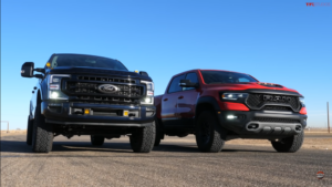 TFL Truck Drag Races 2022 F-250 Tremor Against Ram TRX