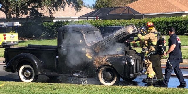 1947 Ford Pickup Fire