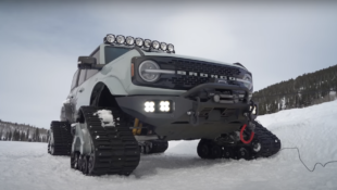 Custom Ford Bronco on Tracks Rescues Stuck UTV
