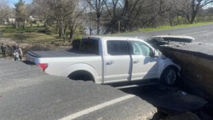 Ford F-150 Crashes Into Sinkhole