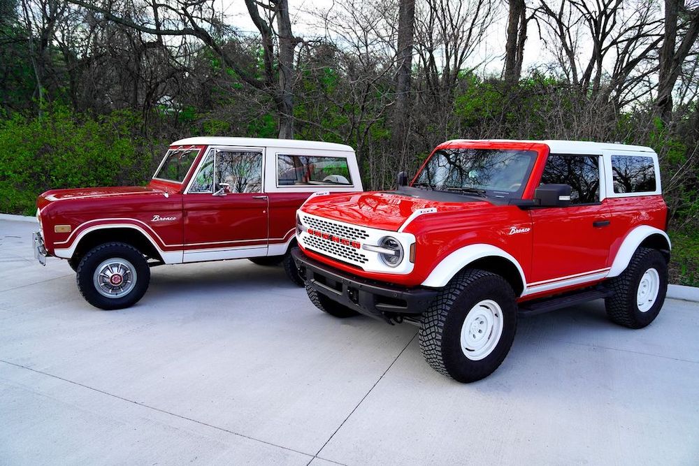 Jack White 1975 and 2021 Ford Bronco