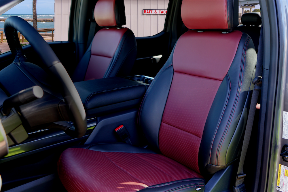 Katzkin leather interior for a Ford F-150