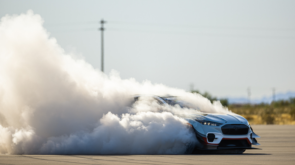 All-Electric Mustang Mach-E 1400 Prototype 4-wheel burnout