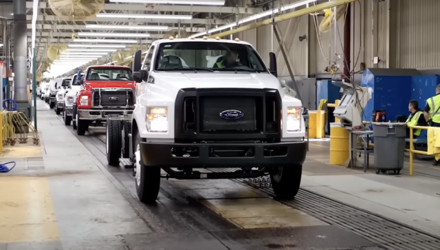 Assembly Of Ford Trucks at U.S. Plants