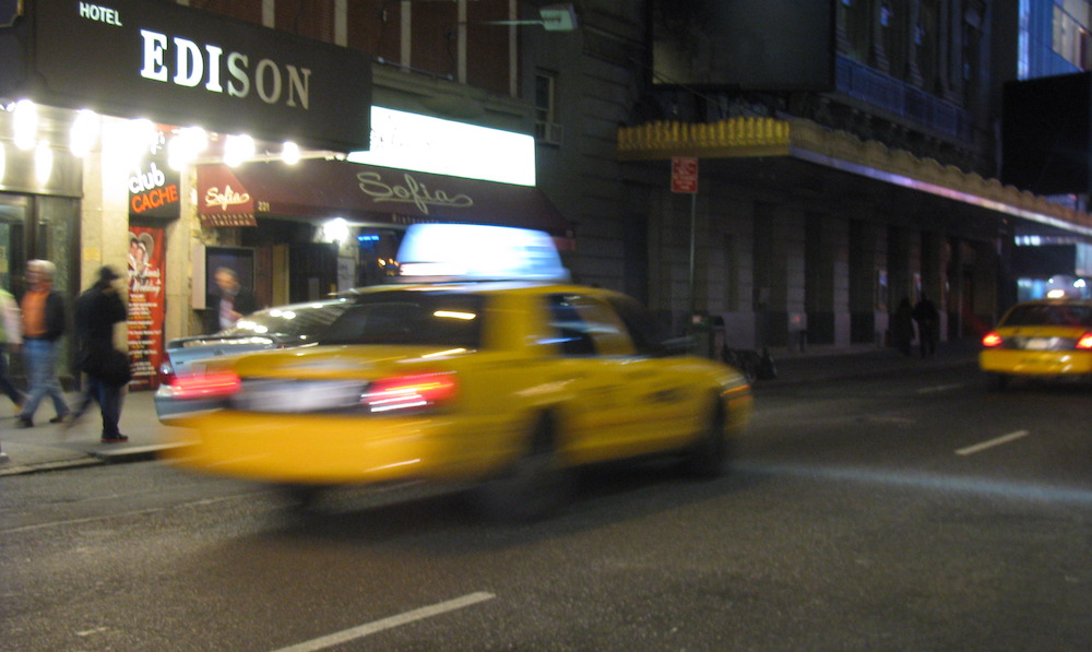 Crown Victoria - New York City Cab in Motion by The Wordsmith