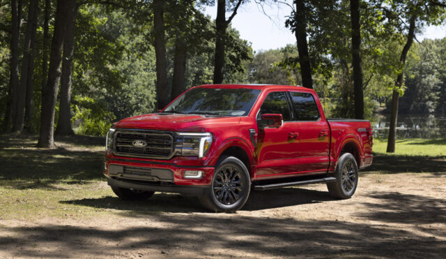 2024 Ford F-150 preproduction model shown with optional features. Available early 2024.